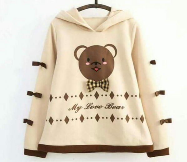 Áo hoodie My love Bear
