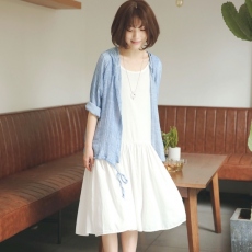 Váy trắng xòe phong cách Nhật Bản