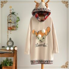 Áo khoác Bambi có sừng ở mũ
