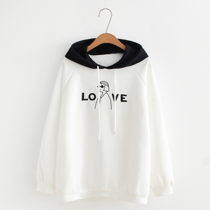 Áo hoodie hình chữ Love