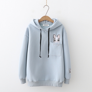 Áo hoodie thêu hình chú chuột Hamster