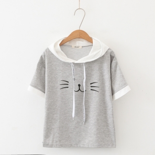 Áo hoodie hình mặt mèo