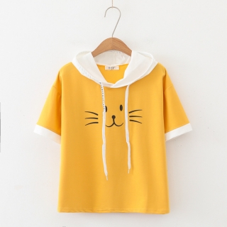 Áo hoodie hình mặt mèo