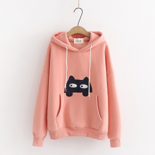 Áo hoodie nữ hình chú mèo
