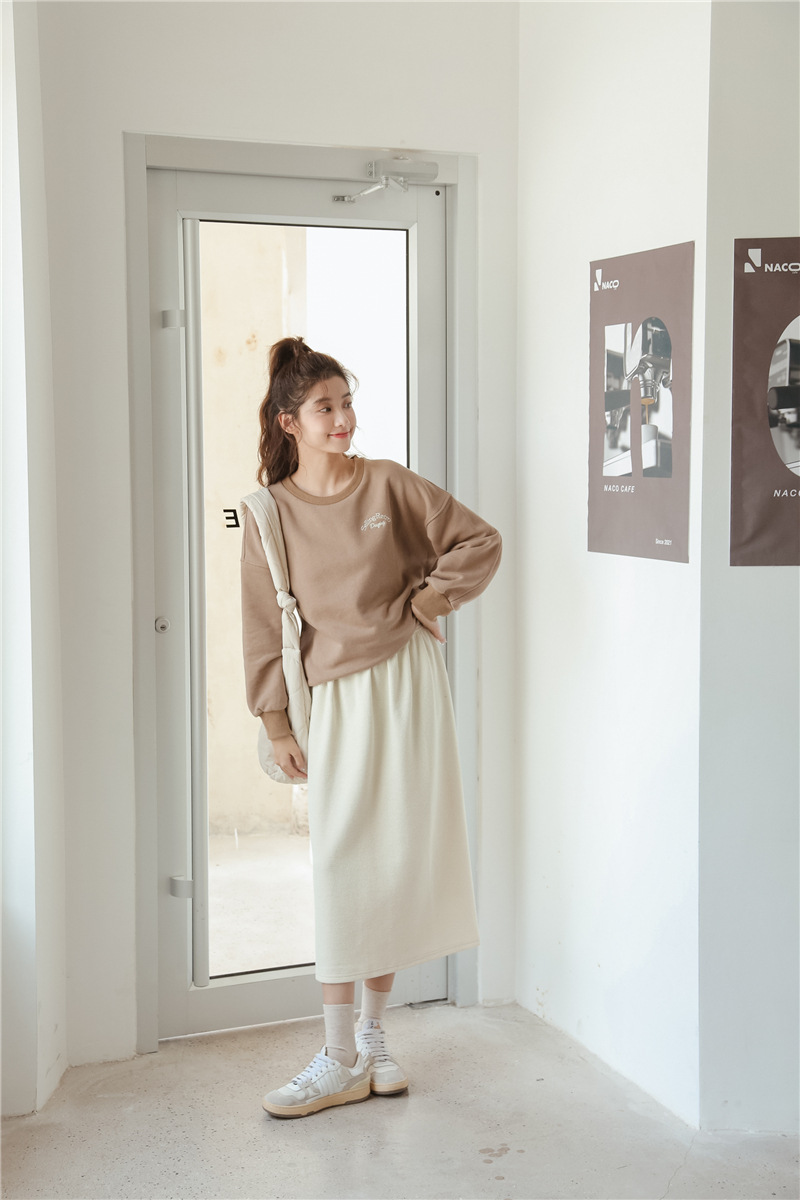 Váy len nữ dáng dài phong cách Hàn Quốc CHC010 Xanh Pastel
