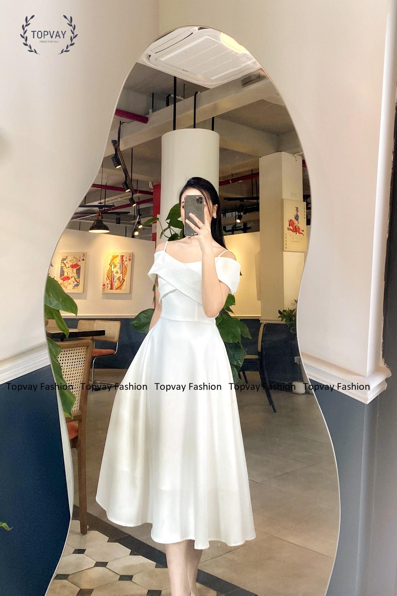 Đầm nhung dự tiệc xinh, váy đỏ đẹp sang trọng xẻ tà, mẫu đầm đỏ đẹp nhất  mặc chụp hình tết K N Boutique | Shopee Việt Nam
