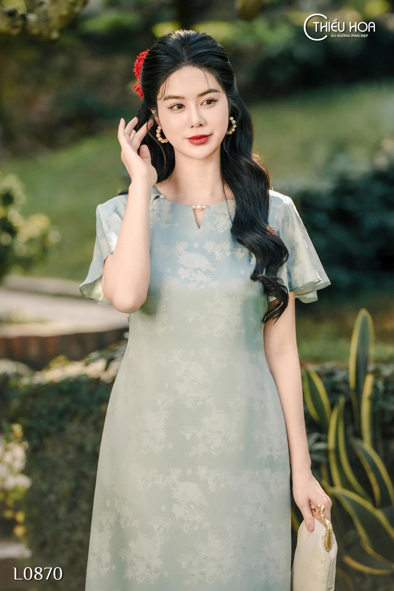 Đầm suông rộng gấm Hàn Châu