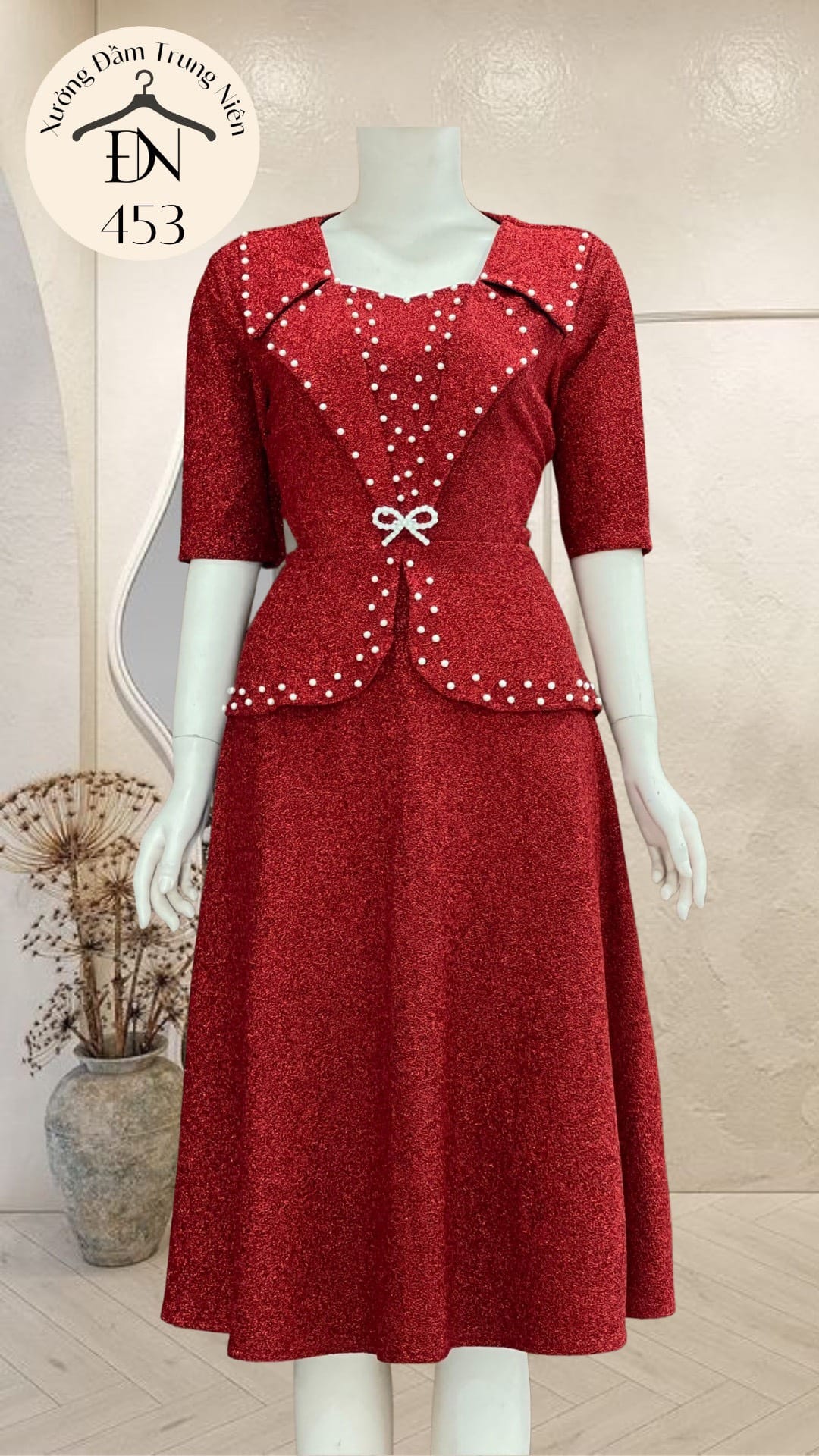 Set váy đỏ sang trọng