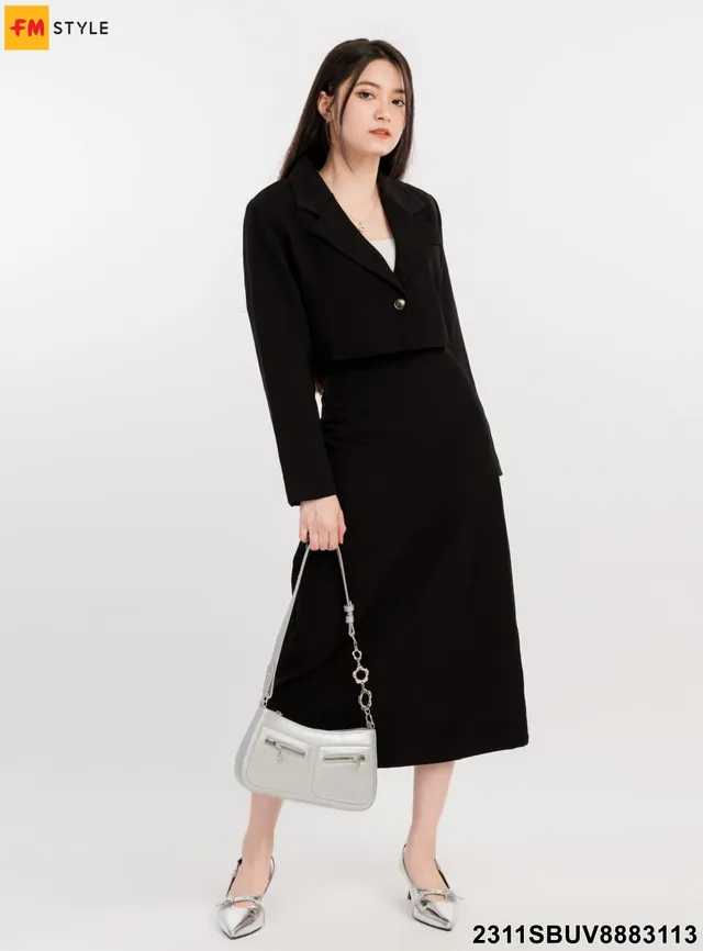 undefined áo vest cr td + cv dài