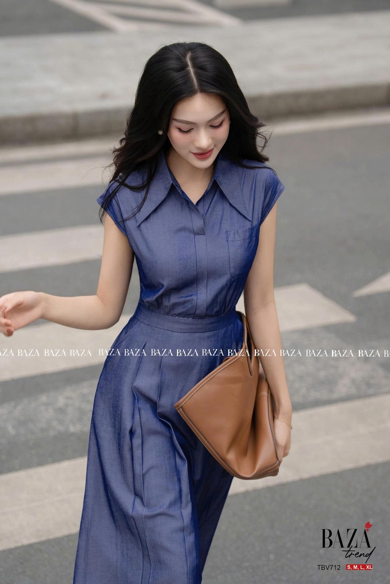 Váy jean lụa tạo cảm giác mềm mại, tôn dáng và thanh lịch