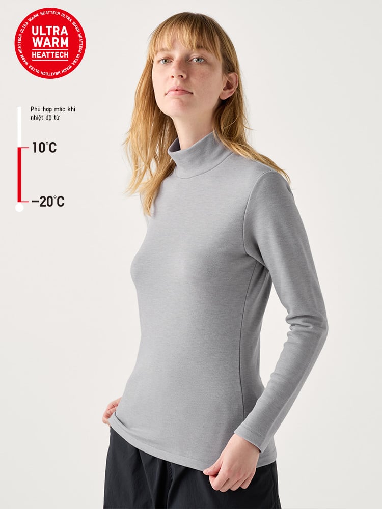 Áo giữ nhiệt Uniqlo nhẹ, ấm, mặc thoải mái hàng ngày.