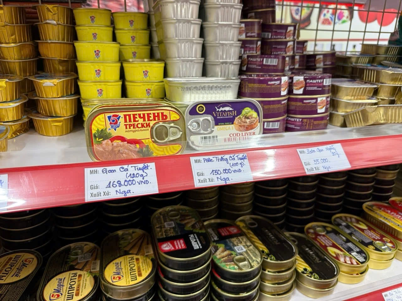 Khu ẩm thực Nga phong phú