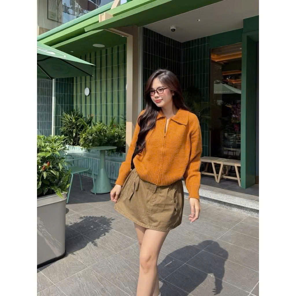 Áo khoác len nữ tính