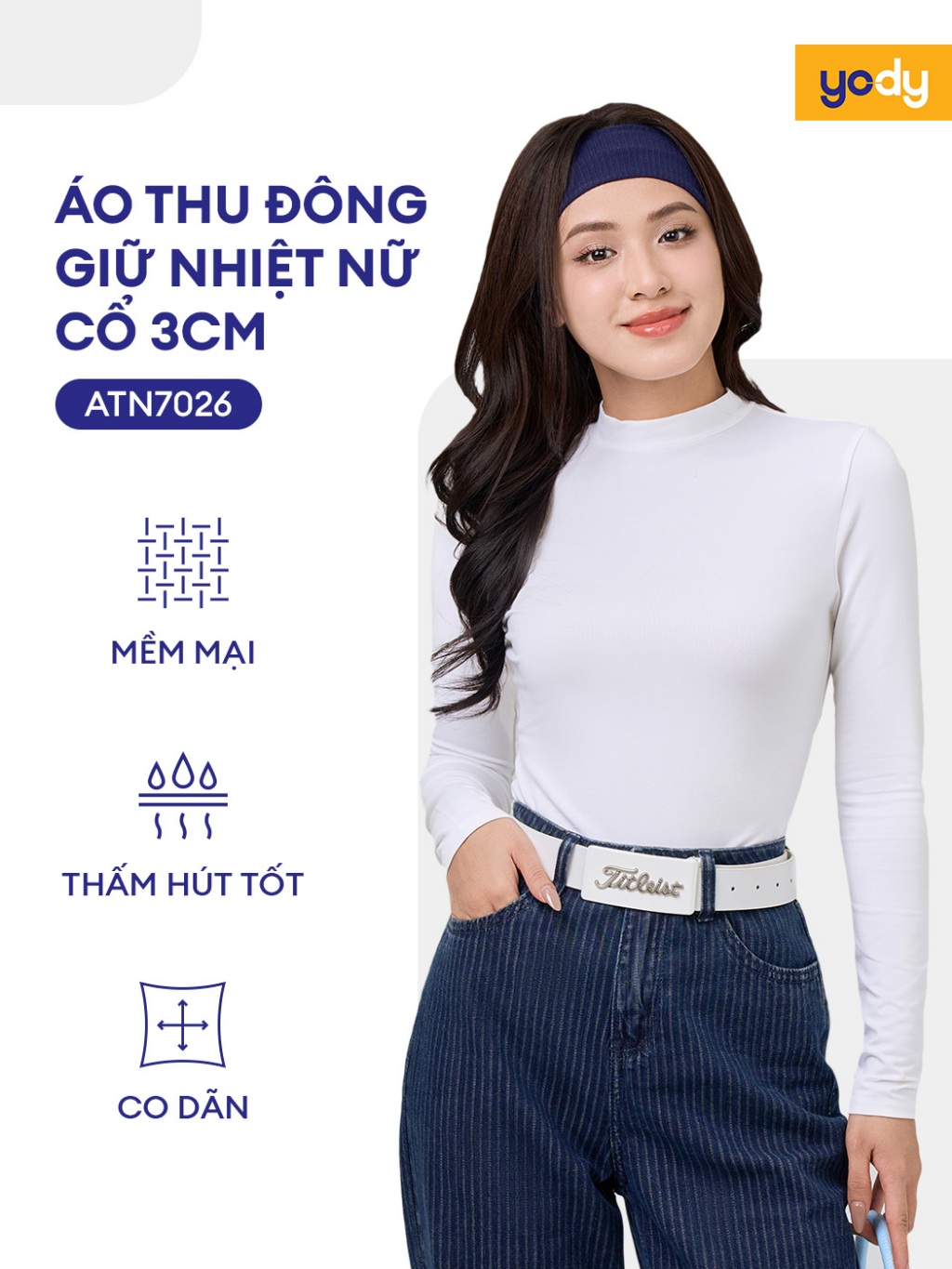Áo giữ nhiệt cổ cao tôn dáng