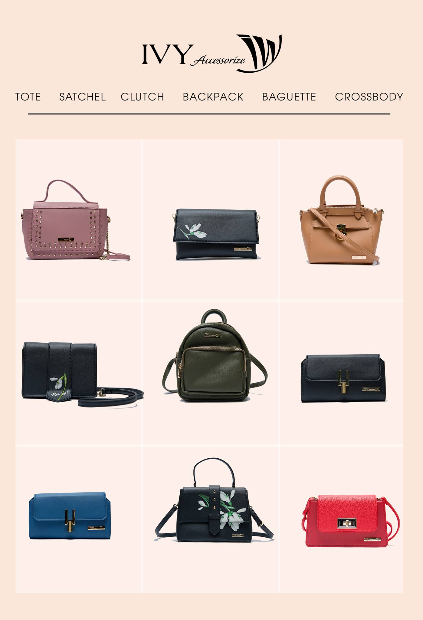 Các loại túi xách da cao cấp tại Ivy Moda