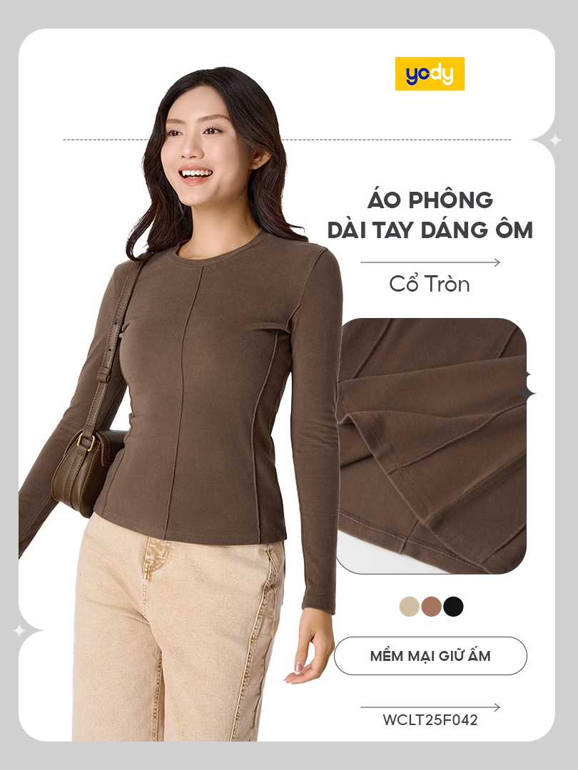 Áo thun dài tay mềm mại thoải mái, giữ ấm hiệu quả