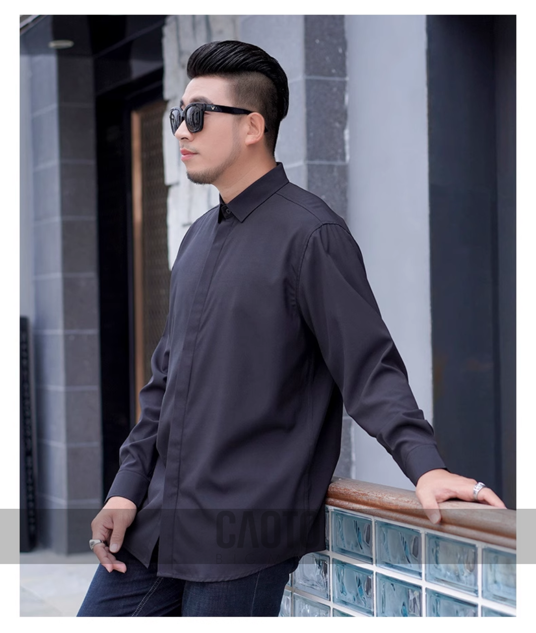 Áo sơ mi bigsize tay dài, chống nhăn, form rộng từ 2XL - 10XL