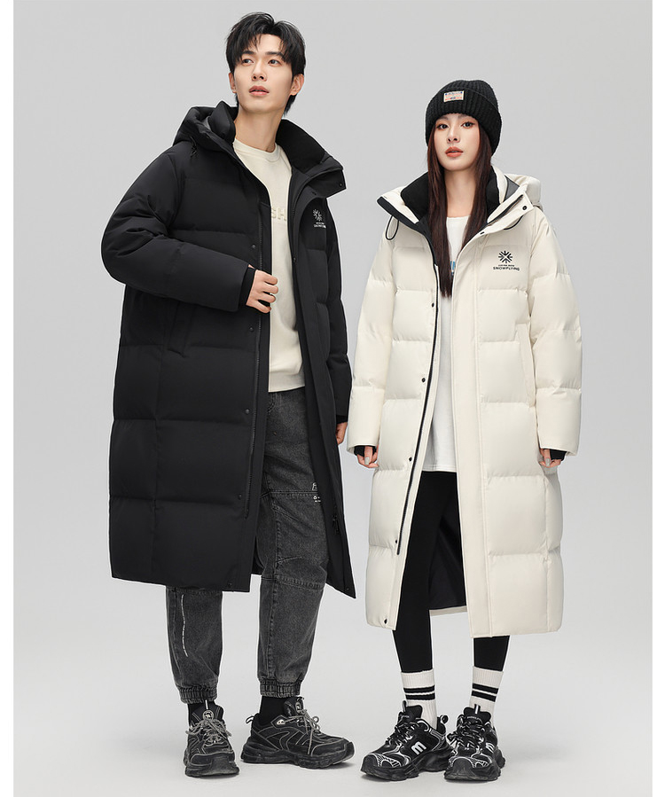 Áo phao lông vũ dáng dài kết hợp với quần legging