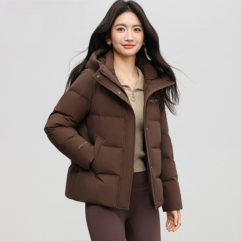 Áo khoác phao lông vũ nữ Snow Flying chính hãng, dáng ngắn mùa đông