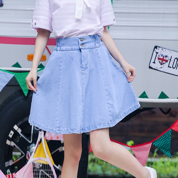 ❍✵❉ Chân Váy Jean Chữ A Màu Đen Kiểu Hàn Quốc Dễ Phối Đồ | Lazada.vn