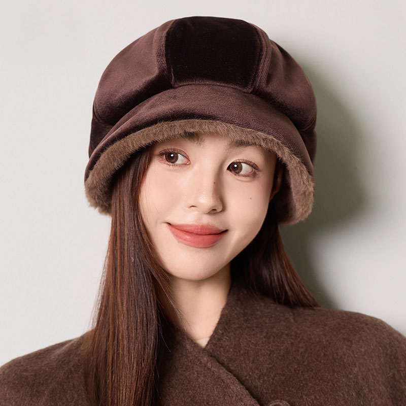 Mũ nồi nữ chất nhung ánh kim sang trọng, dày dặn giữ ấm mùa thu đông