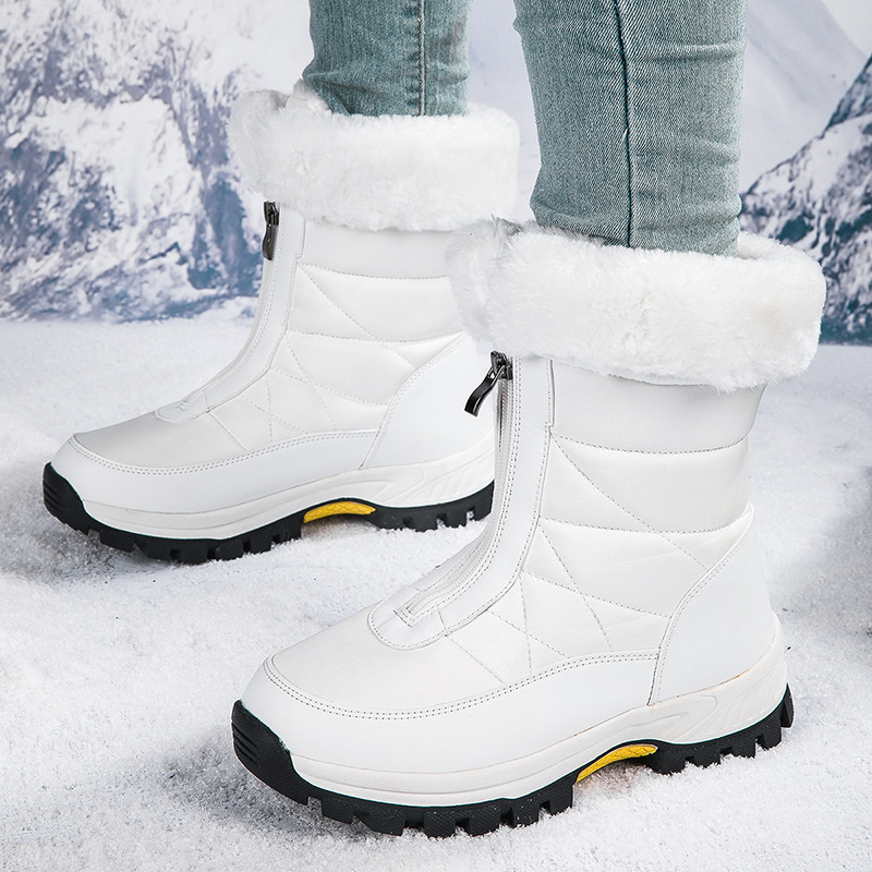 Giày boot đi tuyết lót bông , chống thấm nước và chống trượt mùa đông dành cho nữ