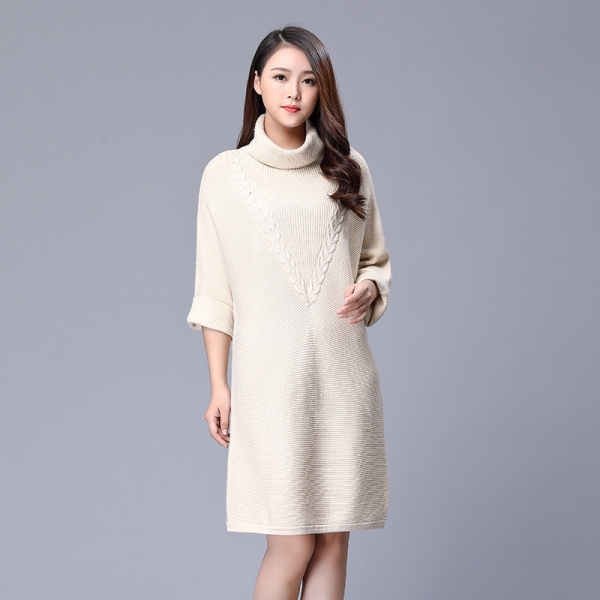 Lịch sử giá Váy len nữ dáng dài suông đầm len cổ lọ màu đen be nâu basic  phom rộng hàng Quảng Châu cao cấp Style Hàn Quốc cập nhật 3/2024 -