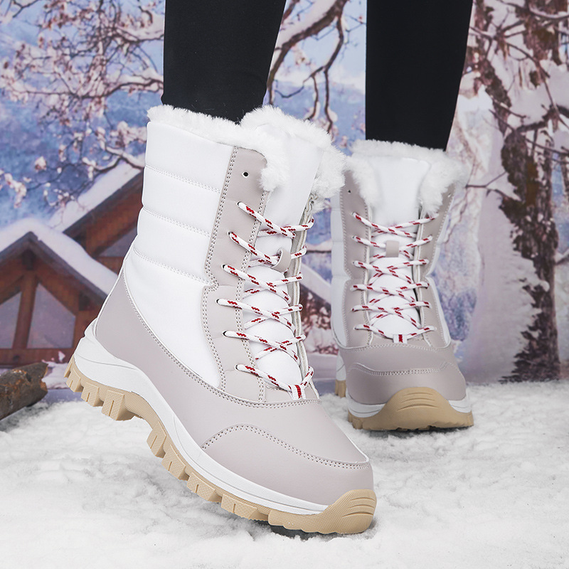 Giày boot nữ đi tuyết có lót bông ấm áp