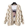 Áo khoác len nữ cardigan dệt kim kẻ sọc