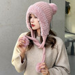 Mũ len nữ giữ ấm đính quả bông mùa thu đông - ảnh 5