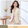Áo blazer nữ màu nâu cà phê dáng ôm eo cho người nhỏ nhắn, mẫu xuân