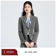 Bộ vest nữ màu xám dáng ngắn cho người nhỏ nhắn, mặc xuân... - ảnh 8