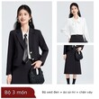 Bộ vest nữ màu xám dáng ngắn cho người nhỏ nhắn, mặc xuân... - ảnh 13