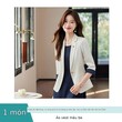 Bộ 2 món áo blazer nữ màu hồng tay lửng và váy liền mặc trong,... - ảnh 2
