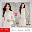Set váy công sở nữ kèm áo vest tay lửng xuân hè - ảnh 2