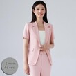 Bộ vest công sở nữ mùa hè tay ngắn mỏng nhẹ, váy vest đồng... - ảnh 1