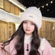 Mũ len dệt kim nữ mùa đông kiểu Hàn, giữ ấm ngoài trời, che... - ảnh 5