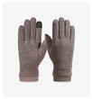 Găng tay nam mùa đông cảm ứng vải nhung, dày giữ ấm, lái xe - ảnh 8