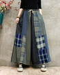 Quần váy ống rộng denim in họa tiết phối màu phong cách retro,... - ảnh 10