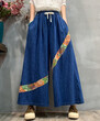 Quần váy ống rộng denim in họa tiết phối màu phong cách retro,... - ảnh 14