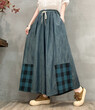 Quần váy ống rộng denim in họa tiết phối màu phong cách retro,... - ảnh 15