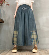 Quần váy ống rộng denim in họa tiết phối màu phong cách retro,... - ảnh 16