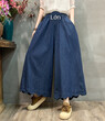 Quần váy ống rộng denim in họa tiết phối màu phong cách retro,... - ảnh 22