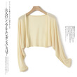 Áo khoác len cardigan nữ chống nắng mỏng vải lụa lạnh, dáng... - ảnh 5