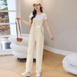 Set quần yếm dài liền thân nữ mùa hè rộng rãi, phong cách trẻ... - ảnh 3