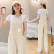 Set quần yếm dài liền thân nữ mùa hè rộng rãi, phong cách trẻ... - ảnh 5