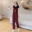Set quần yếm dài liền thân nữ mùa hè rộng rãi, phong cách trẻ... - ảnh 4