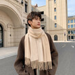 Khăn quàng len hai mặt nam nữ, khăn cashmere thu đông - ảnh 1
