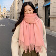 Khăn quàng len hai mặt nam nữ, khăn cashmere thu đông - ảnh 10
