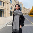 Khăn quàng len hai mặt nam nữ, khăn cashmere thu đông - ảnh 4